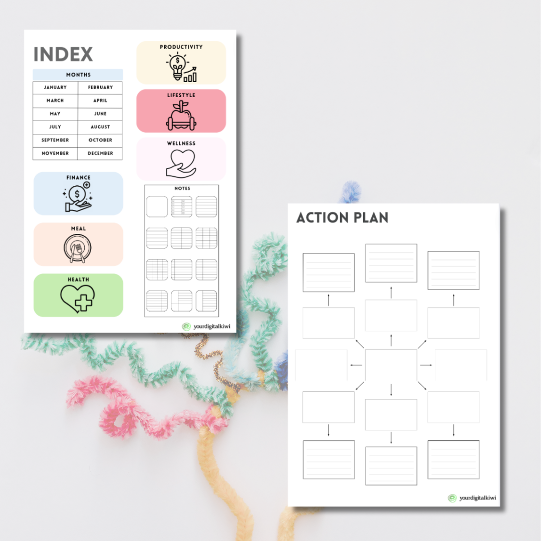 ADHD PRINTABLE PLANNER - The Ultimate Tool for Effective Planning - Wellness & Financial Trackers, Action Plans, Productivity Planners