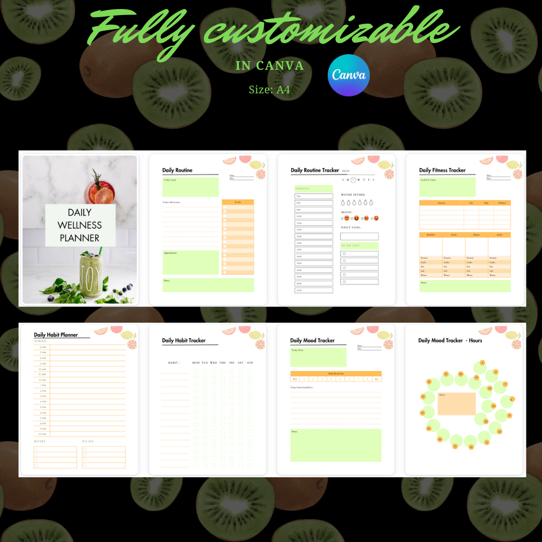 DAILY WELLNESS PLANNER - Your Supreme Digital Planner for Optimal Well-Being