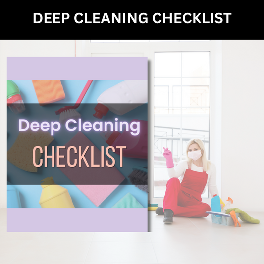 EDITABLE DEEP CLEANING CHECKLIST - Deep Cleaning Printable Checklist - Fully Customizable