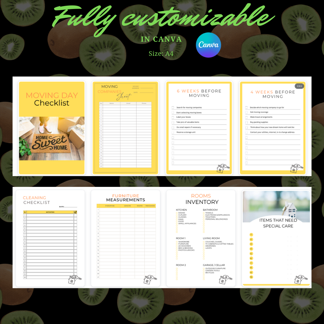 CLEANING CHECKLIST BUNDLE - 4 ESSENTIAL PRINTABLE TEMPLATES BUNDLE: Streamline Your Life with Ease!