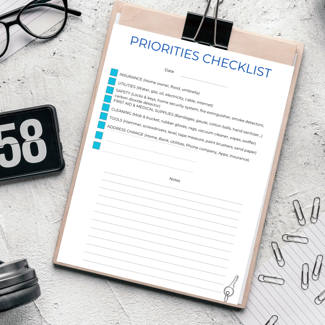 EDITABLE NEW HOME CHECKLIST - New Home Printable Checklist - Fully Customizable