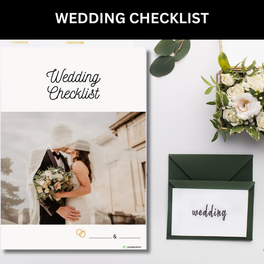 WEDDING CHECKLIST -  Wedding Printable Checklist - Fully Customizable