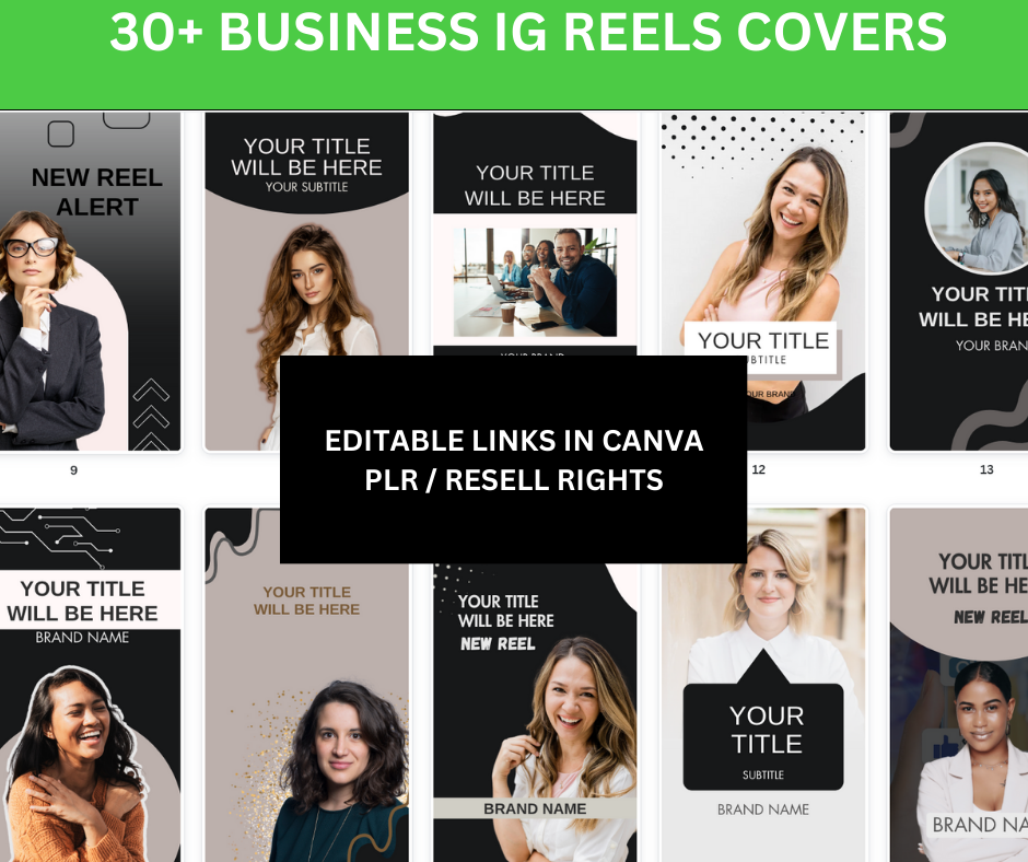 INSTAGRAM BUSINESS COACH - MEGA PACK BUNDLE: CAROUSELS, POSTS, STORIES, PLANNER