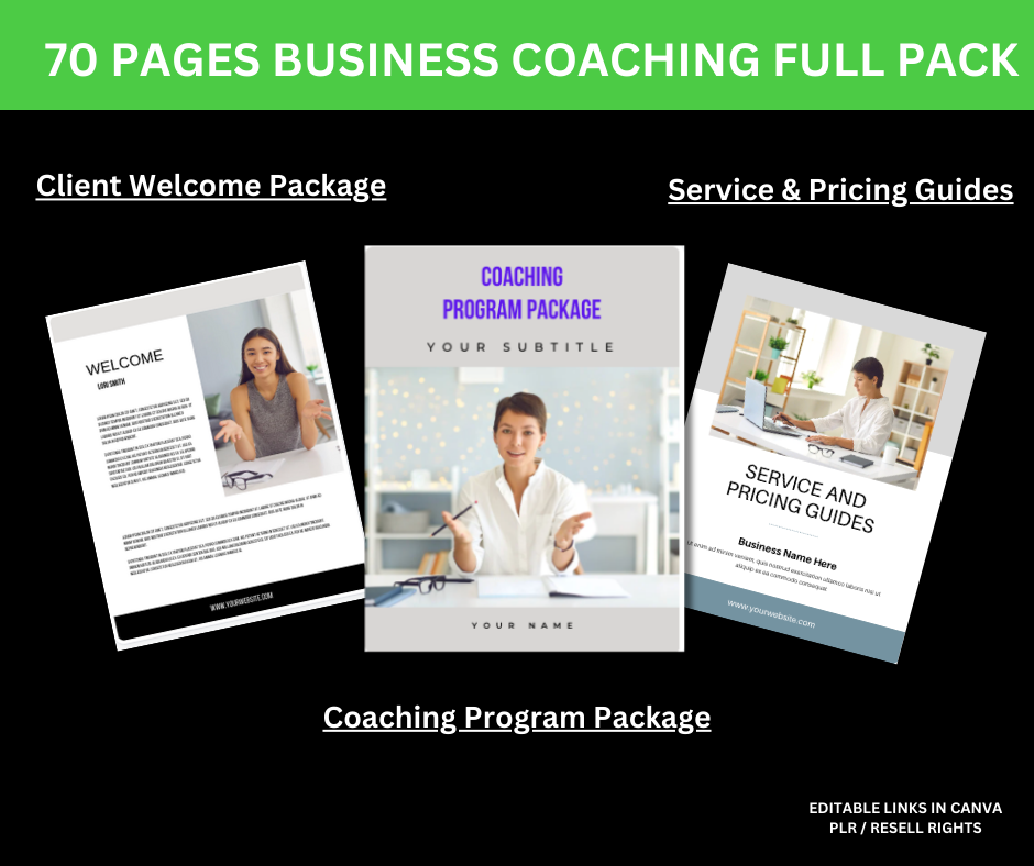 INSTAGRAM BUSINESS COACH - MEGA PACK BUNDLE: CAROUSELS, POSTS, STORIES, PLANNER