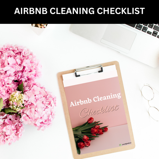 EDITABLE AIRBNB CLEANING CHECKLIST TEMPLATE - Cleaning Printable Checklist - Fully Customizable