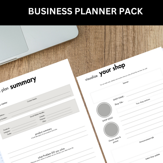 BUSINESS PLANNER PACK - Your Roadmap to Achieving Entrepreneurial Excellence
